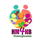 Human Milk for Humab Babies logo - moms holding babies in a nursing position. Text reads "HM4HB Pennsylvania."